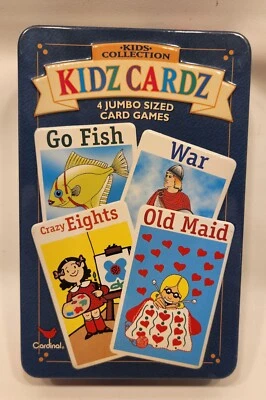 KIDZ CARDZ Go Fish-War-Crazy Eight-Old Maid by Cardinal   NEW open box - Image 1 of 4