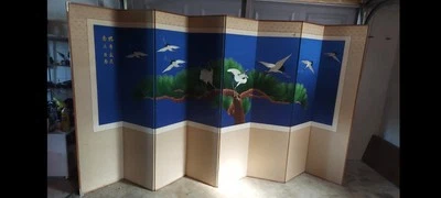 Винтажный 6-панельный шелковый корейский экран конфиденциальности - Изображение 1 из 4