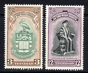 TRINIDAD & TOBAGO King George VI 1951 The BWI University Set SG 265 & SG 266 MNH - Picture 1 of 2