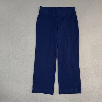 Lands End Pants Women’s M/P (10-12) Blue Straight Leg Starfish Stretch Cotton - Image 1 of 4