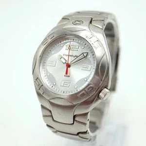 Freestyle Stainless Steel Diver Watch 38mm Unisex 100M Silver Tone w New Battery - Picture 1 of 14