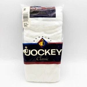Vintage 90s Jockey Briefs 3 Pack Men 32 Inverted Y Front Fly White Classic 9007 - Picture 1 of 2