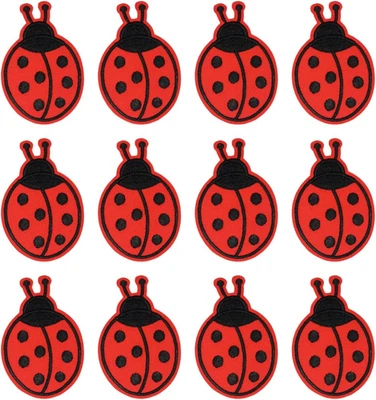 Ladybug Embroidery Patches 7 Stars Ladybug Iron on Patches Small Insect Sew on A - Image 1 of 4