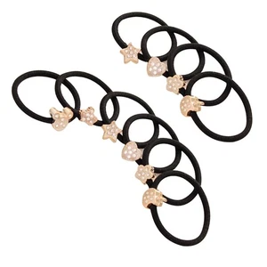 10Pcs Cute Crystal Elastic Hair Ties Band Ropes Ring Ponytail Holder Accessories - Picture 1 of 19