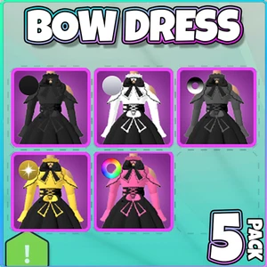 Roblox World Zero WZ - 5 Pack or Single Items - BOW DRESS - Picture 1 of 7
