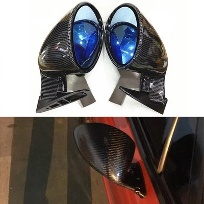 1 Pair ABS Carbon Fiber F1 Style Side Wing Rear View Mirror Fit For Car Truck - Image 1 of 4