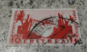 ERITREA 1936 POSTA AEREA 10 LIRE USATO... +++ - Foto 1 di 1