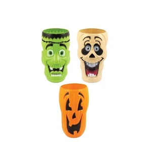 Halloween lustiges Gesicht Vintage Stil Blasform Becher Tasse Frankenstein - zufälliger PC - Bild 1 von 1