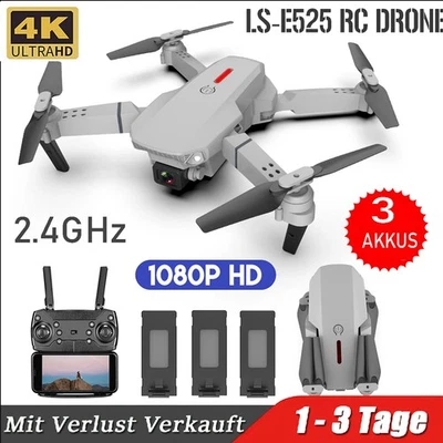 WiFi FPV RC Drohne Faltbar Dual 4K Kamera Quadrocopter Selfie 2.4G Bürstenmotor - Bild 1 von 4