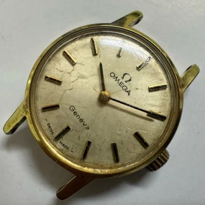 Genuine OMEGA Geneve 511346 Watch Cal.485 Gold Not Working For Parts #233 - Picture 1 of 10