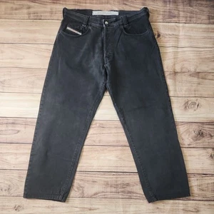 Diesel Saddle Jeans 36x34 Made in Italy Regular Straight Taper Faded Black Baggy - Bild 1 von 12