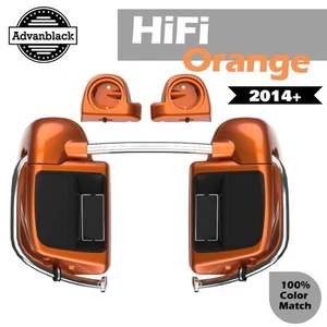 Advanblack HiFi-Orange Lower Vented Fairing For 14+ Harley Davidson Touring - Picture 1 of 9