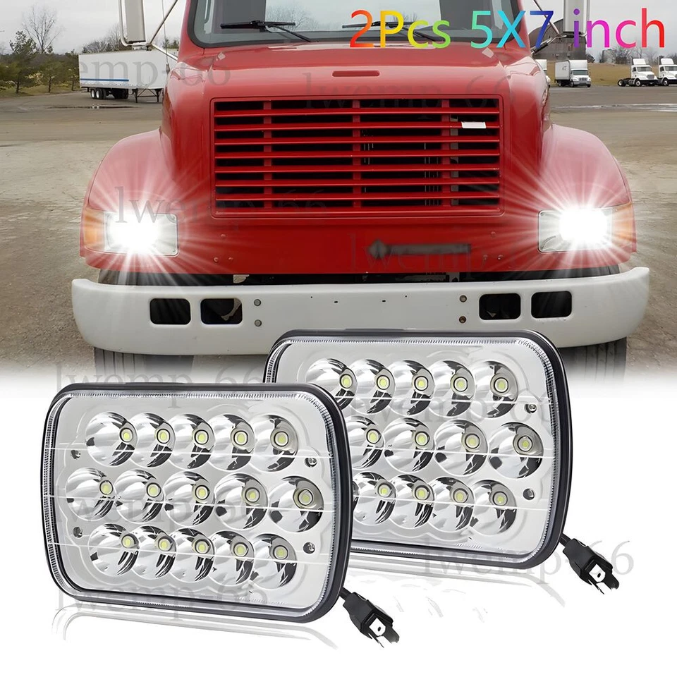 2x Faros LED 7x6"" HI-LO Fit International Harvester 4700 4800 4900 8100 2B1 Foto 1 de 4