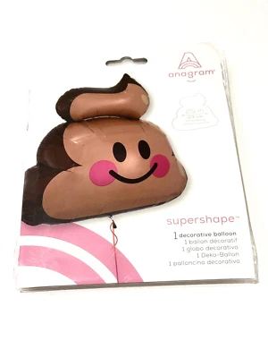 Anagrama Ultrashape Globo Emoji Caca Turd 25 pulgadas Marrón Rosa Cumpleaños 3568435 NUEVO Foto 1 de 4