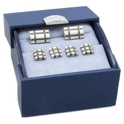 Gemelos Dolan Bullock diamante negro y STUD NTS020000 hechos en Estados Unidos  Foto 1 de 2