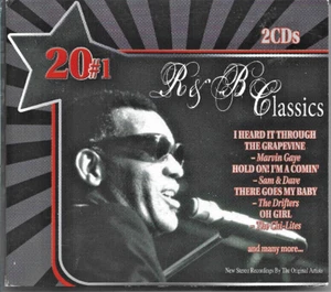 20 #1 Soul R&B Classics 2-CD Marvin Gaye~James Brown~Ray Charles~Miracles RARE - Foto 1 di 3