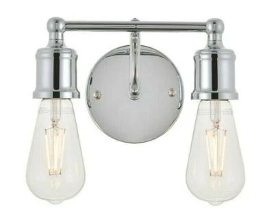 Aplique de Pared Cromo Moderno Granja Industrial Lámpara Pasillo Baño Foto 1 de 4