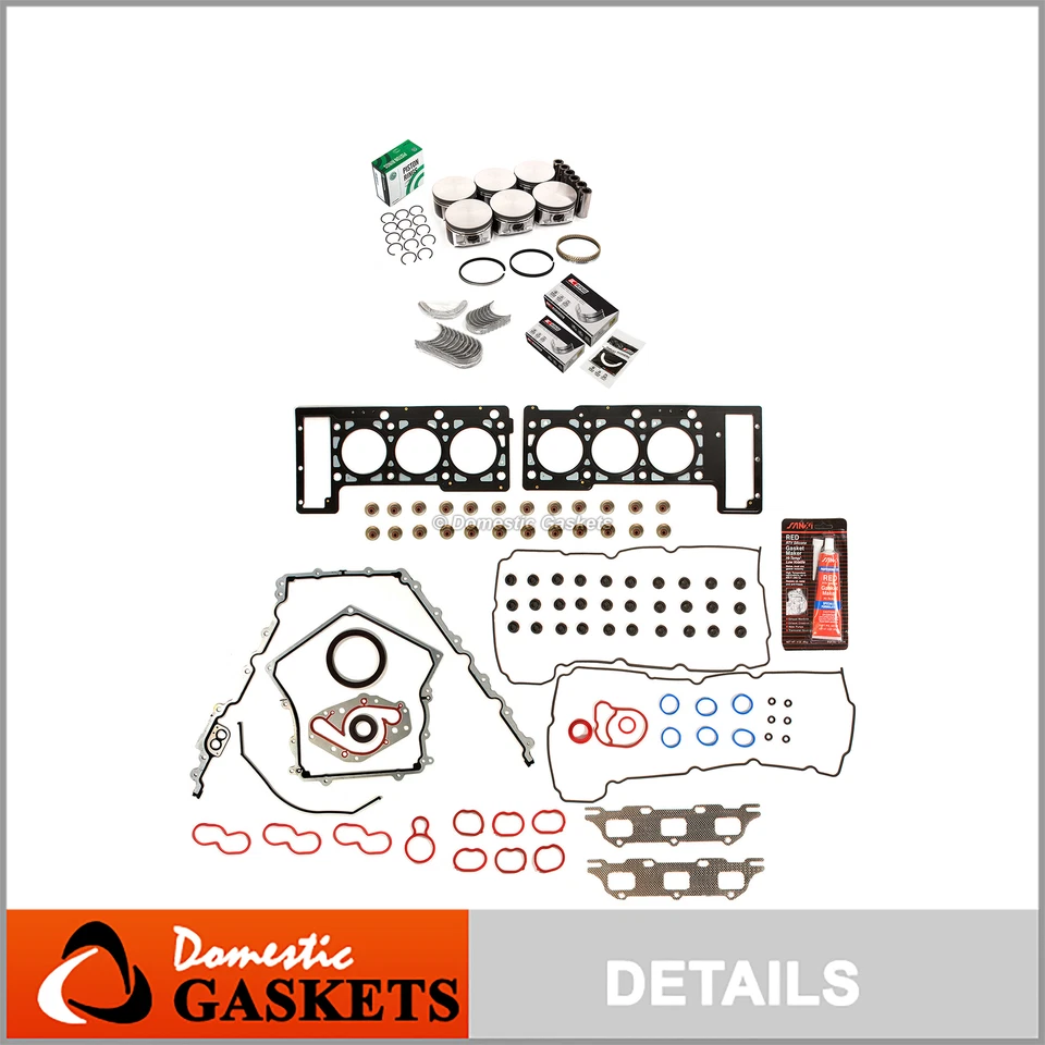 Juego completo de juntas rodamientos pistones aptos 05-09 Dodge Avenger Chrysler Sebring 2,7 L Foto 1 de 4