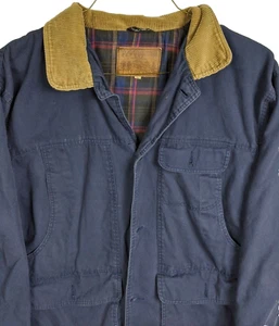 Vintage blauer Waldarbeiter ATA gesteppter karierter gefütterter Mantel große Jacke - Bild 1 von 8