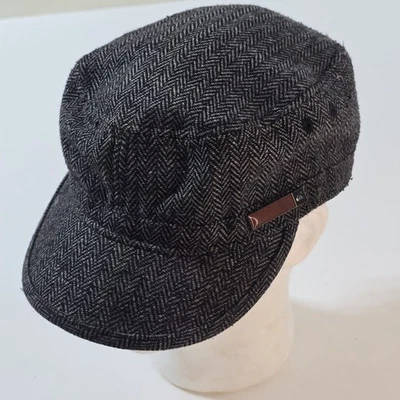 Quiksilver 50% Lana 50% Viscosa Mezcla Cadete Ejército Gorra Gris Foto 1 de 4