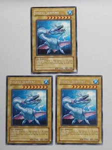 3 x YuGiOh TCG Spiral Serpent STON-EN003 1st Rare LP - Picture 1 of 16