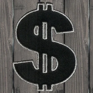 Dollar Sign Embroidered Patch — Iron On - Picture 1 of 1