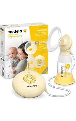 Medela Swing Flex Electric Breastpump With Bra Size L Or Without It & Soothers - image 1 of 4