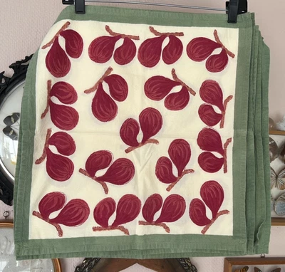 6 COULEUR NATURE Napkins Fig Jardin By Bruno Lamy Paris 19" - Image 1 of 2