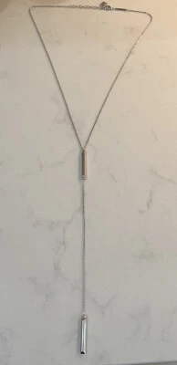 Collar Kendra Scott Shelton Cadena Barra Tono Plata Lariat Y Foto 1 de 3