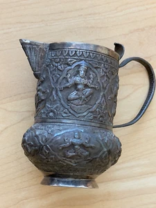 Vintage Repousse Silver Small Hindu Pitcher - Picture 1 of 5