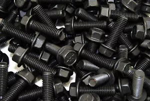 (100) Grade 8 Hex Head Flange Bolts 3/8-16 x 1-1/4 Cap Screw - Picture 1 of 1