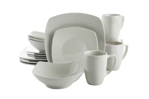 Juego de vajilla de porcelana buffet Gibson Home Zen de 16 piezas - blanco - Imagen 1 de 4