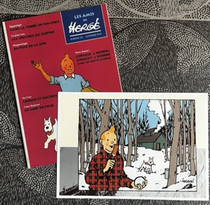 PLAQUETTE PROMO AMIS DE HERGE n°50 + EX-LIBRIS TINTIN ET LE QUEBEC 100 ex n° + s - Picture 1 of 6