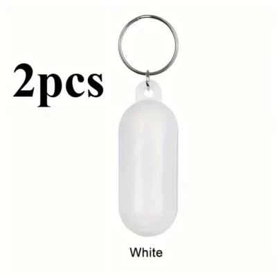 2x Floating Keyring Fender Buoyant Key Ring Marine Sailing Boat Float  WHITE - Image 1 of 2