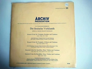 Archiv XI Georg Philipp Telemann The German Pre-Classics 12" Vinyl Record - Bild 1 von 5