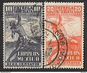 SMI) 1934 MEXICO, AZTEC ARCHER INDIAN, EXPRESS MAIL, USED, SCTE5 -E6 - Picture 1 of 1