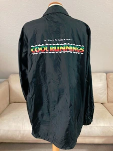 US BASIC fantastica giacca antipioggia a vento unisex cool running XXL nera RARITÀ anni '90 - Foto 1 di 17