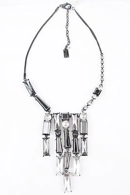 Collar frontal de hematita con flecos Kenneth Cole New York $95 Foto 1 de 3