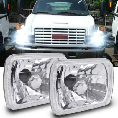 Pair 7x6 5x7'' Led Headlights Hi/Lo for GMC TopKick C6500 C5500 C4500 Truck - Изображение 1 из 4