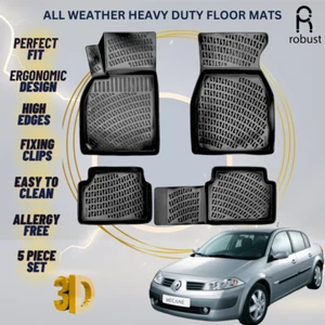 Floor Mats Liners For Renault Megane 2002-2009 All Weather Heavy Duty Car Rugs - Picture 1 of 9