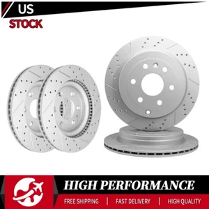 Rotores de freno de disco perforados delanteros traseros para GMC Acadia Buick Enclave Chevy Traverse - Imagen 1 de 8