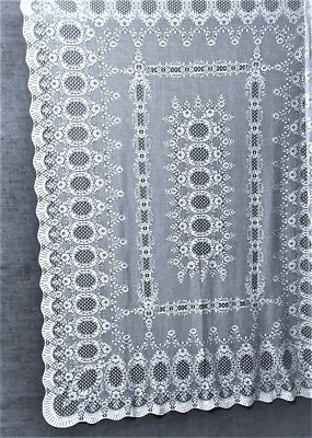 Valencia Lace Tablecloth 60 x 104 Antique White Cotton Blend Diningroom Kitchens - Image 1 of 4