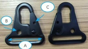 1.5" Heavy Duty HK Snap Hooks Black Metal Spring Clips for Webbing6,12,25,50,100 - Picture 1 of 1