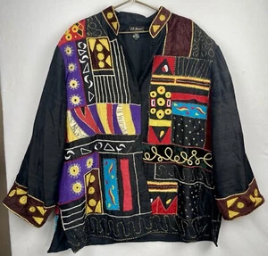 J A Resorts Embroidered Blazer Jacket Size 2XL Made In India Vintage 1099 - Picture 1 of 5