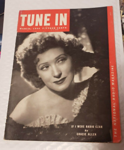 March 1944 Tune In Vintage National Radio Magazine Gracie Allen Woody Herman