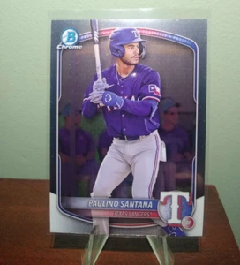2025 Topps Bowman Baseball Paulino Santana Chrome Prospects BCP-72 Texas Rangers - Picture 1 of 1