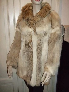 PELLICCIA FUR PELZ JACKE JACKET GIACCA COYOTE BIONDO KOJOTE VOLPE FUCHS FOX - Foto 1 di 12