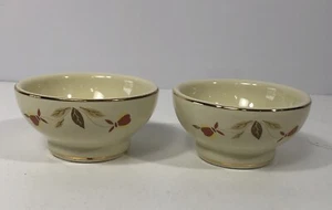 Set Of 2 Hall Jewel Tea Autumn Leaf Limited Edition Sherbets In 1992 - Picture 1 of 7