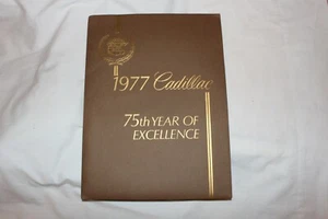 NOS 1977 Cadillac complete line up press kit, 75th yr, 6 photos, spec sheets!! - Picture 1 of 6