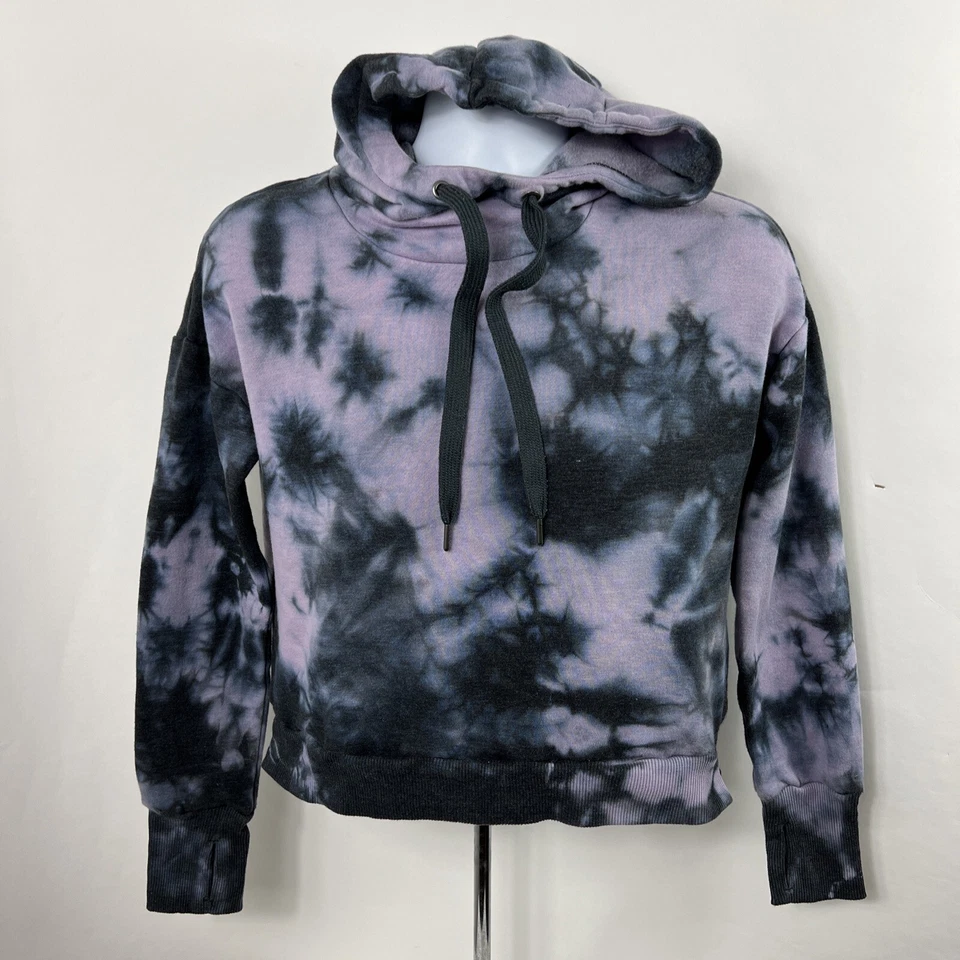 Moletom com capuz 90 graus by Reflex pequeno roxo tingido manga longa - Imagem 1 de 4